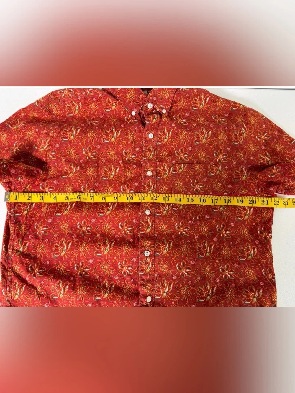 J Crew Men's Short-Sleeve Secret Wash Shirt in Desert Floral Print Size M